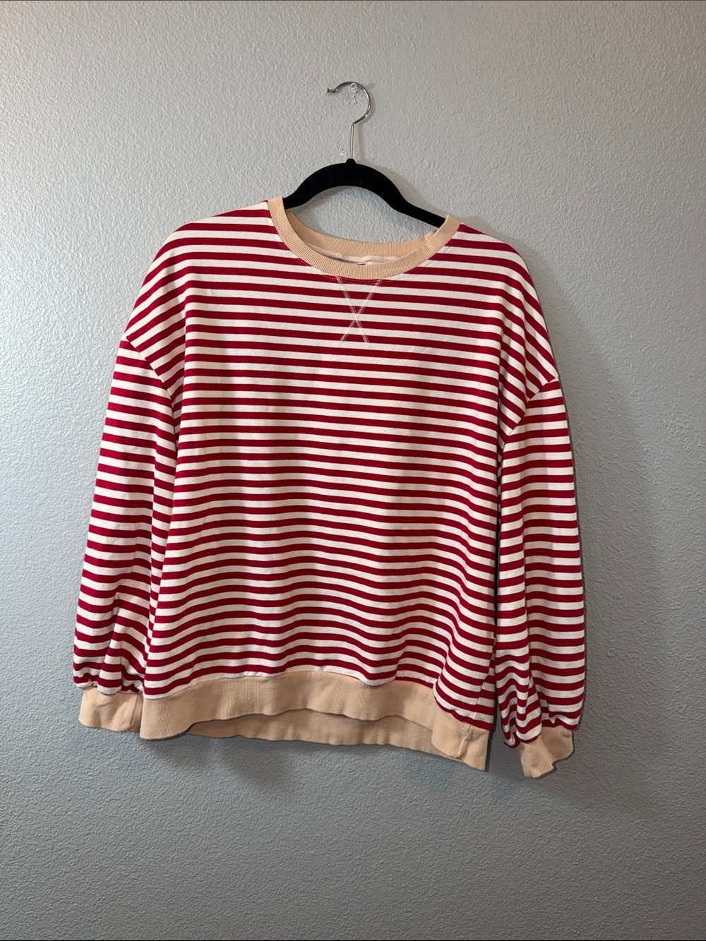 Red & White w/Cream Women’s Crewneck Sweater
